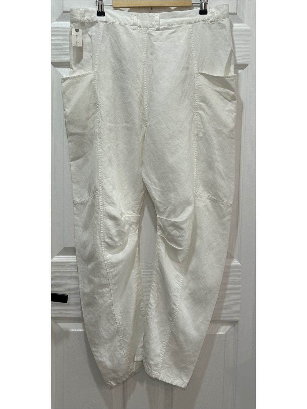 Pilcro Anthropologie Women’s Pants Barrel Leg Relaxed Fit Size 32 White Cotton - Picture 2 of 6